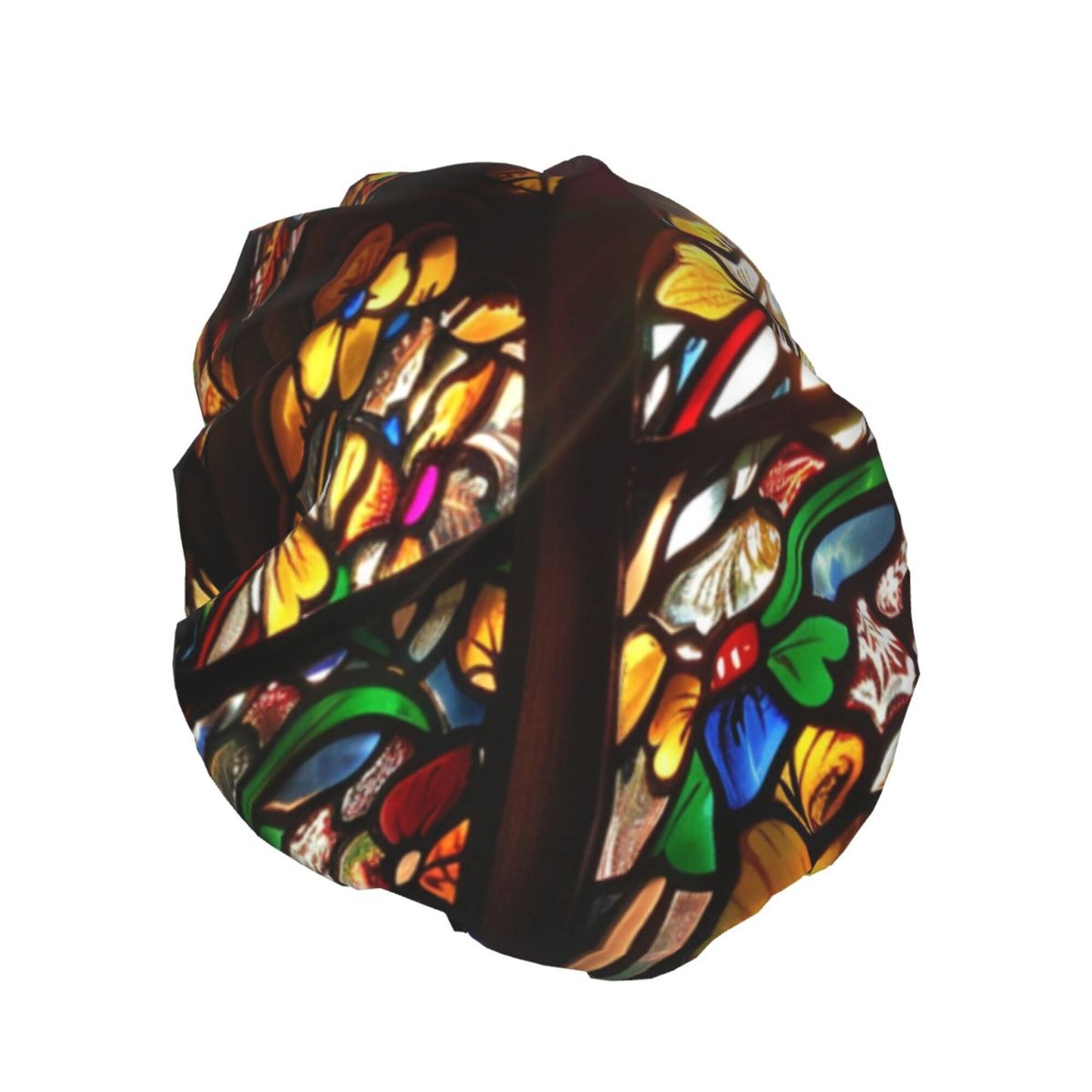 Stained Glass Art Shower Cap (Fits Most Head Sizes, 10.6in x 4.3in)