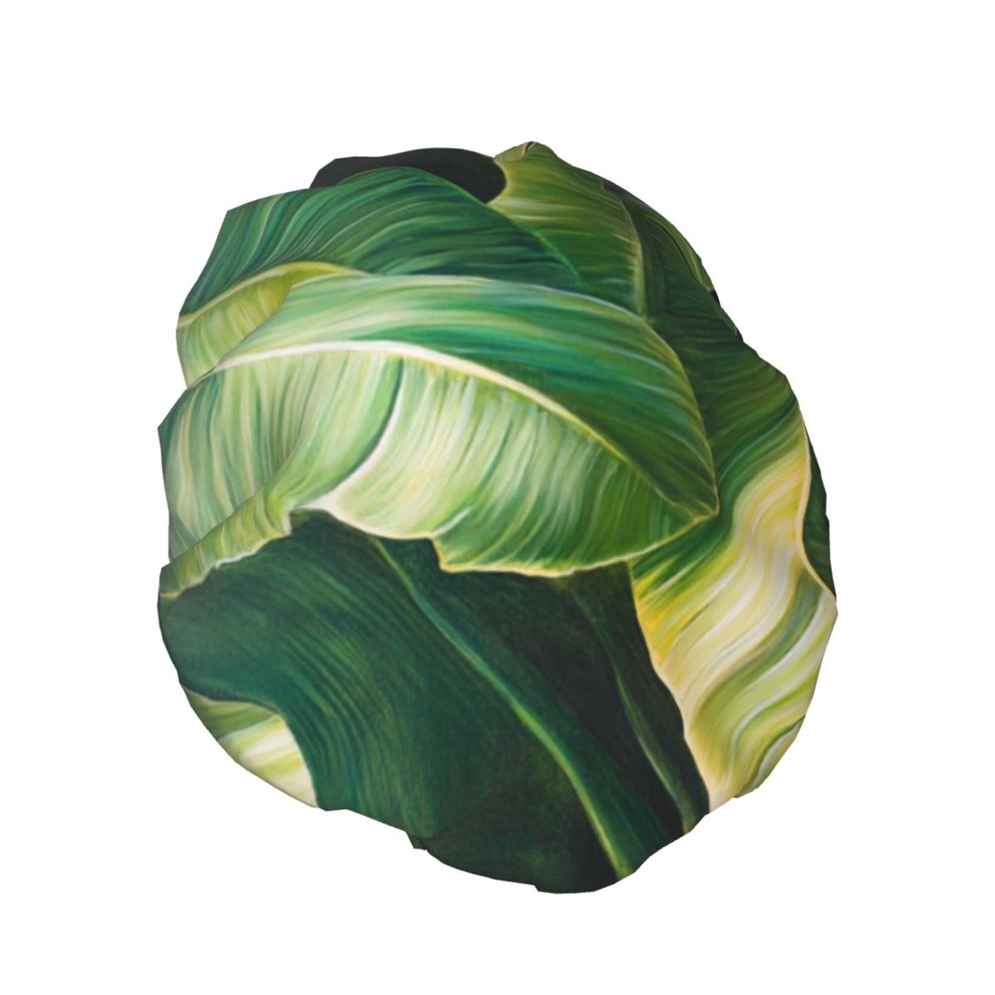 Green Leaf Shower Cap (Fits Most Head Sizes, 10.6in x 4.3in)